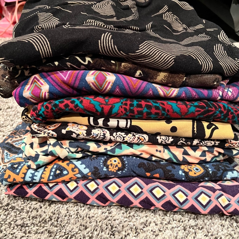 Lularoe leggings *lot of 9* tall and curvy